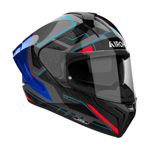 Casco Airoh Matryx Rocket Azul/Rojo Brillo - Imagen 2