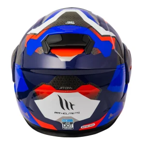 Casco de Moto MT Helmets - ATOM SV Híbrido B7 azul Brillo + Antiempañante Fogoff - Imagen 5