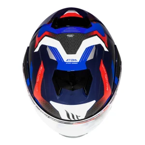 Casco de Moto MT Helmets - ATOM SV Híbrido B7 azul Brillo + Antiempañante Fogoff - Imagen 6