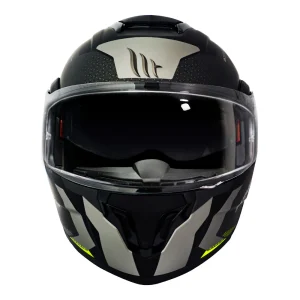 Casco de Moto MT Helmets - ATOM SV Híbrido F2 Amarillo Fluor + Antiempañante Fogoff - Imagen 4