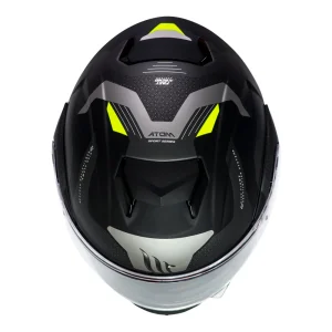 Casco de Moto MT Helmets - ATOM SV Híbrido F2 Amarillo Fluor + Antiempañante Fogoff - Imagen 6