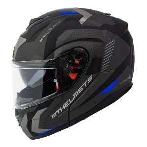 Casco de Moto MT Helmets - ATOM SV Híbrido F7 Azul Mate + Antiempañante Fogoff - Imagen 3