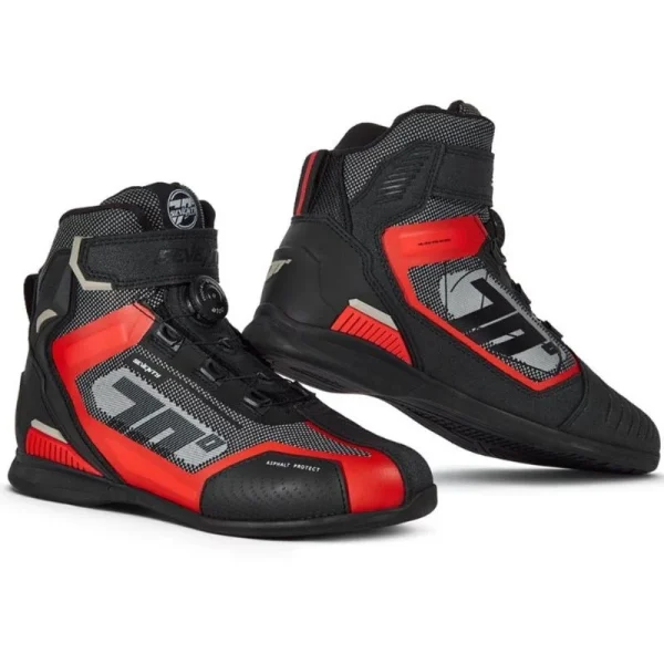 Botas-Seventy-SD-BR3-Veloce-Pro-Negro-Rojo