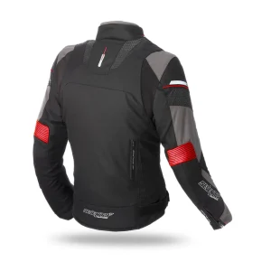 Chaqueta para Moto Mujer Seventy SD-JR71 Invierno Racing Mujer Negra/Rojo - Imagen 2