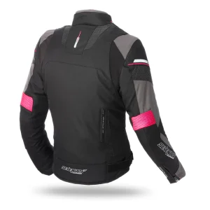Chaqueta para Moto Mujer Seventy SD-JR71 Invierno Racing Mujer Negra/Rosa - Imagen 2