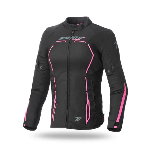 Chaqueta-para-Moto-Seventy-Mujer-SD-JR67-Invierno-Racing-Mujer-Negra-Rosa