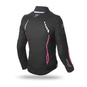 Chaqueta para Moto Seventy Mujer SD-JR67 Invierno Racing Mujer Negra/Rosa - Imagen 2