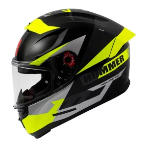 Casco de Moto MT Helmets Hummer Quo B13 Amarillo Fluor Brillo + Pantalla Dark - Imagen 3