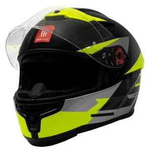 Casco de Moto MT Helmets Hummer Quo B13 Amarillo Fluor Brillo + Pantalla Dark - Imagen 4
