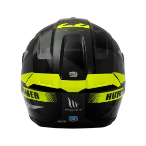 Casco de Moto MT Helmets Hummer Quo B13 Amarillo Fluor Brillo + Pantalla Dark - Imagen 5