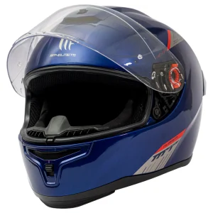 Casco de Moto MT Helmets Hummer Solid A7 Azul Brillo + Pantalla Dark - Imagen 4