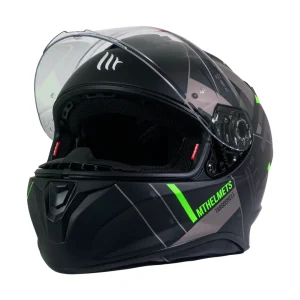 Casco de Moto MT Helmets Targo Veneris B6 Verde Fluor - Imagen 3