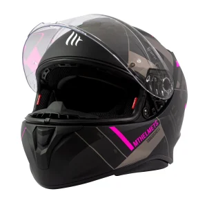 Casco de Moto MT Helmets Targo Veneris B8 Rosa Mate - Imagen 3
