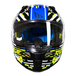 Casco de Moto MT Helmets - Revenge 2 Baye A7 Azul Brillo+ Mica Dark de regalo - Imagen 4