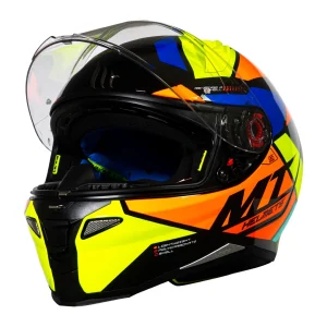 Casco de Moto MT Helmets - Revenge 2 Scalpel C3 Amarillo Fluor Brillo+ Mica Dark de regalo - Imagen 3