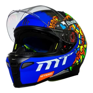 Casco de Moto MT Helmets - Revenge 2 Moto 3 A1 Negro Mate + Mica Dark de regalo - Imagen 3