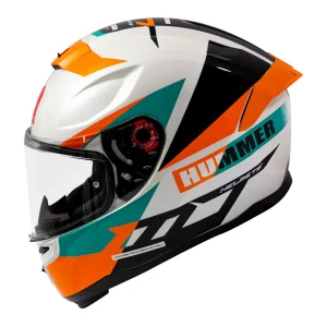 Casco de Moto MT Helmets Hummer Quo A0 Blanco/Perla Brillo + Pantalla Dark - Imagen 3