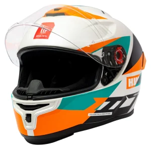 Casco de Moto MT Helmets Hummer Quo A0 Blanco/Perla Brillo + Pantalla Dark - Imagen 4