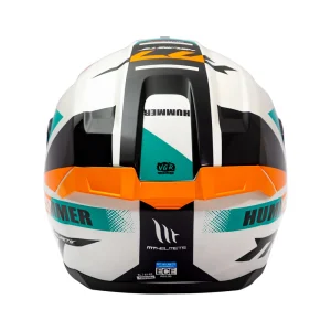 Casco de Moto MT Helmets Hummer Quo A0 Blanco/Perla Brillo + Pantalla Dark - Imagen 5