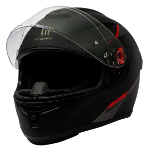 Casco de Moto MT Helmets Hummer Solid A1 Negro Mate + Pantalla Dark - Imagen 4