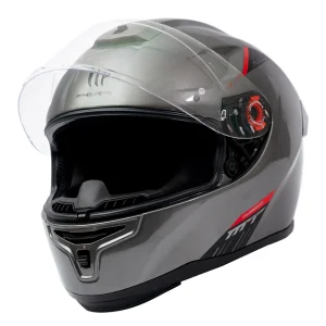 Casco de Moto MT Helmets Hummer Solid A2 Titanium Brillo + Pantalla Dark - Imagen 4
