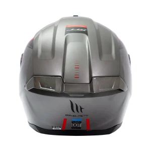 Casco de Moto MT Helmets Hummer Solid A2 Titanium Brillo + Pantalla Dark - Imagen 5